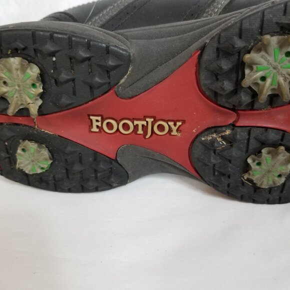FOOTJOY Flexzone Lace Up Removeable Soft Cleat Golf Shoes Black Size 8M ~ 4382 - Picture 6 of 9